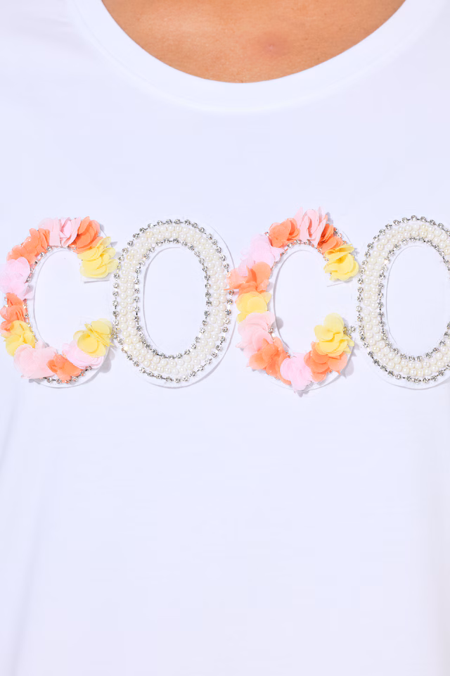 A-line COCO appliqué T-shirt