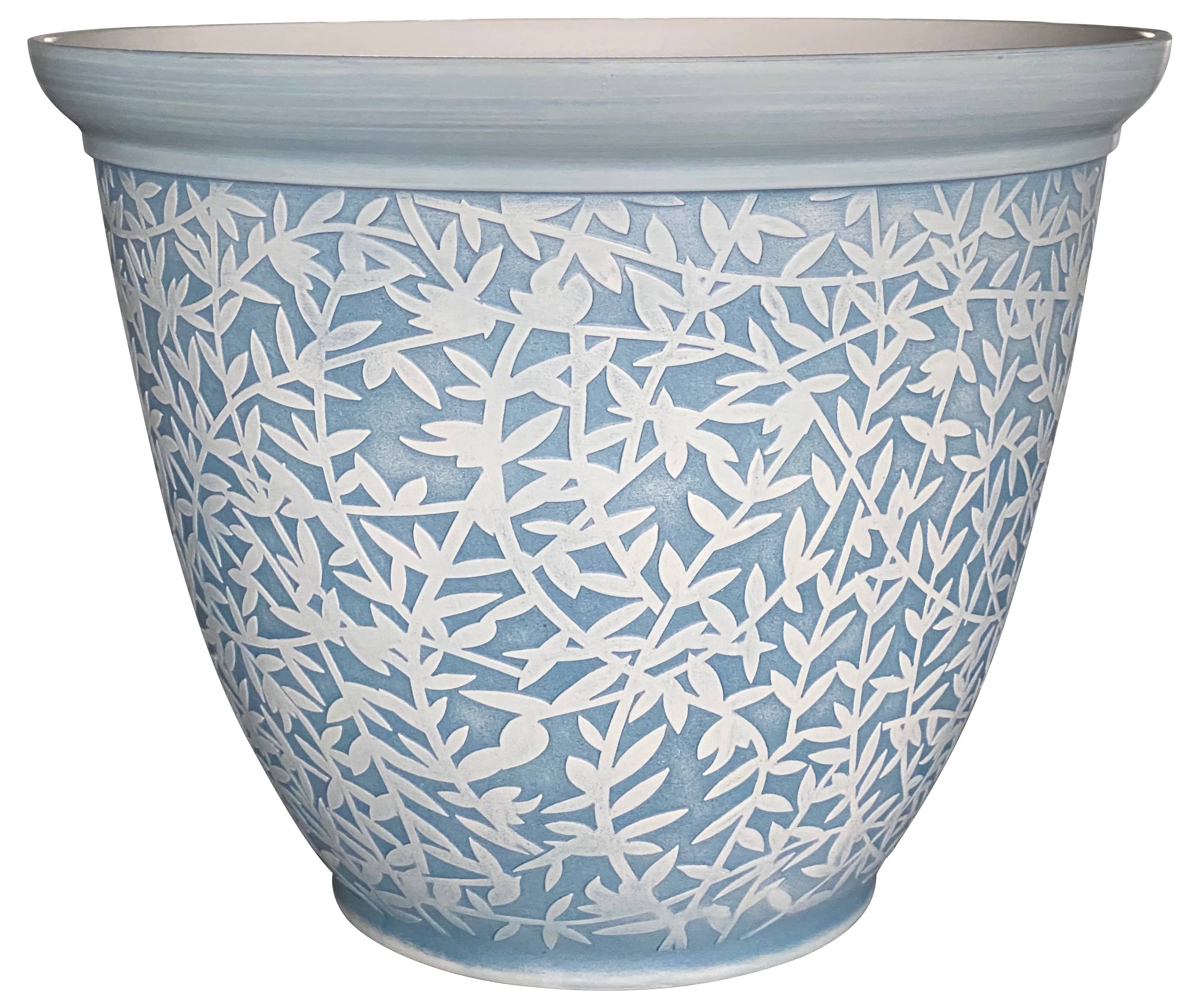 Ready Refill 13.94-in W x 10.83-in H Blue Plastic Traditional Indoor/Outdoor Planter | HDR-082897