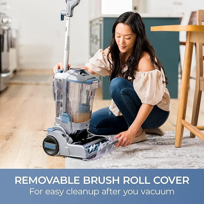 KW4010 Pet Portable Carpet Cleaner Machine with High Cleaning Power, 3.2L Clean Tank 1.4L Dirty Tank, 25ft Cord Length and Two Easy Removable Brushroll for Rug Upholstery(Grey) - Image 4