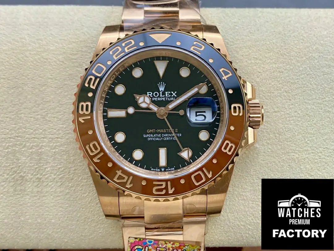 Rolex GMT Master II M126715CHNR-0001 Clean Factory Gold Strap