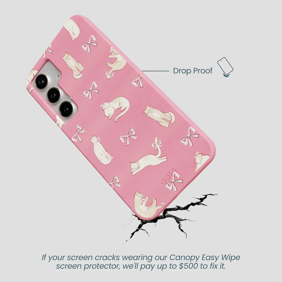 Bubblegum Pink Purrfection Samsung Galaxy S25+(Plus) Case