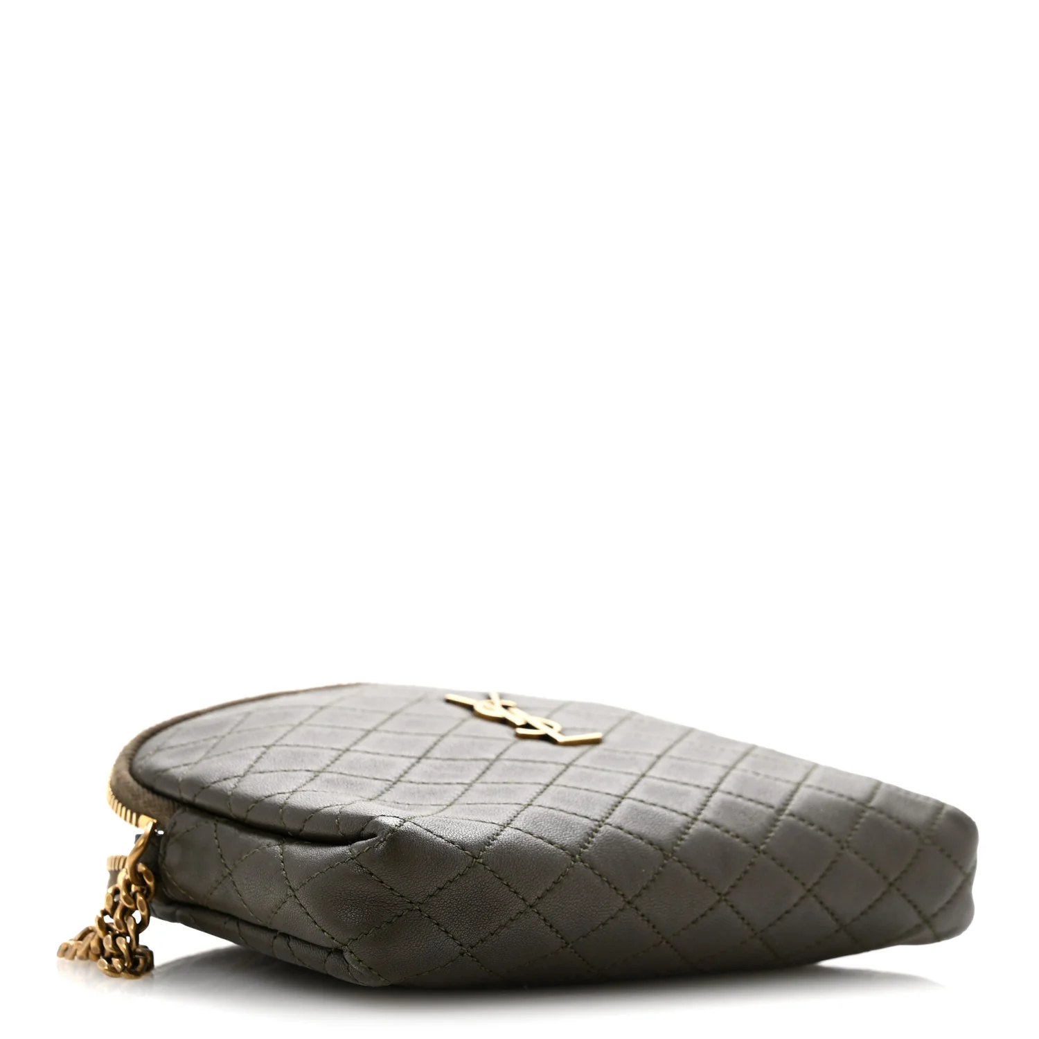 Lambskin Quilted Gaby Zipped Pouch