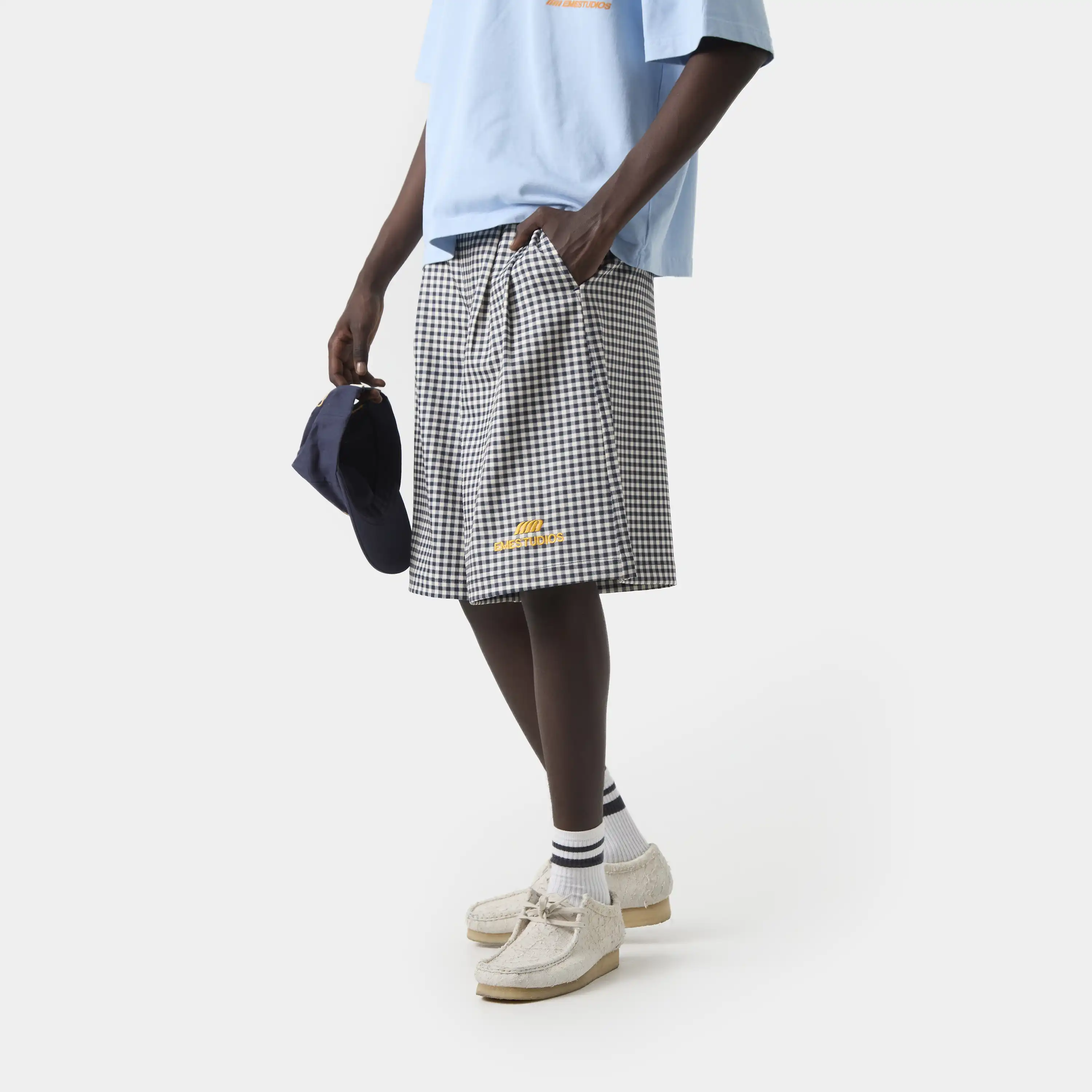Jayde Navy Vichy Shorts