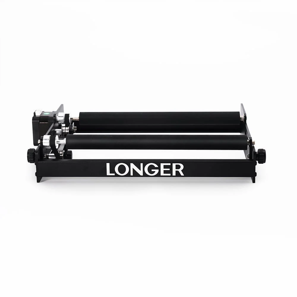Rouleau rotatif pour graveur laser LONGER, axe Y à rotation de 360° pour la gravure laser d'objets cylindriques (gobelets, canettes, tasses, bouteilles), diamètres réglables de 6 à 200 mm