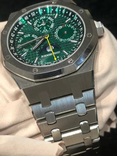 [Super Clone]Audemars piguet Royal Oak Perpetual Calendar Green Dial Watch 41MM