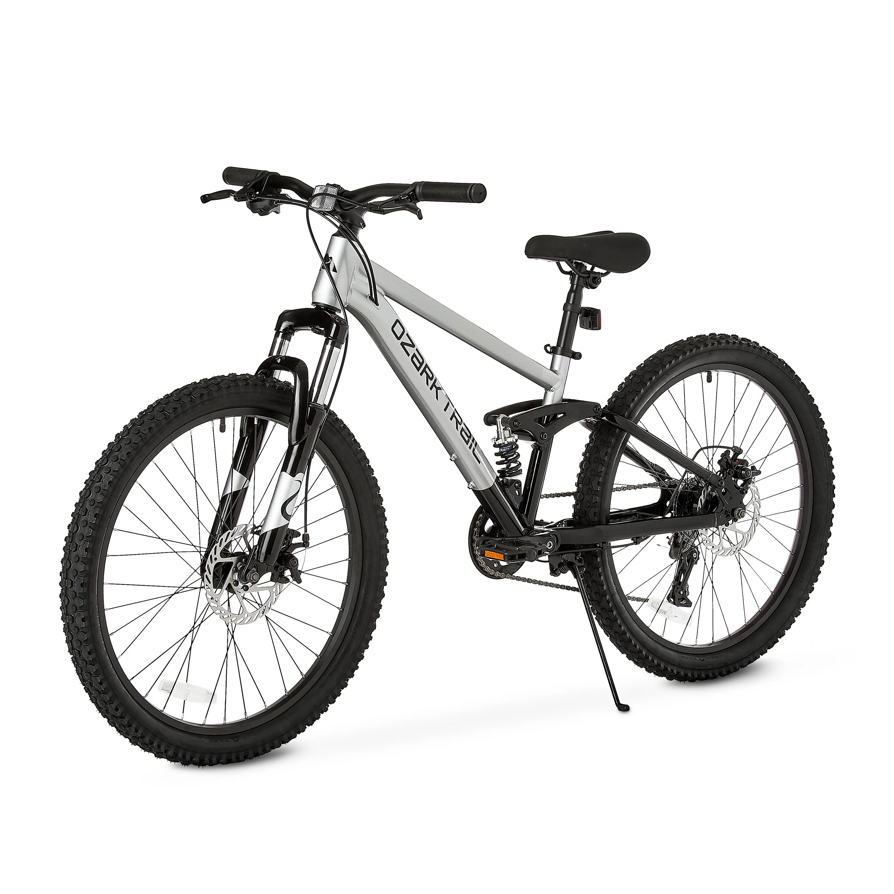 24" FS.1 Epictrail Full Suspension Mountain Bike, For Teens and Adults, Heights between 4'6"-5'6", Silver(White) - Image 5