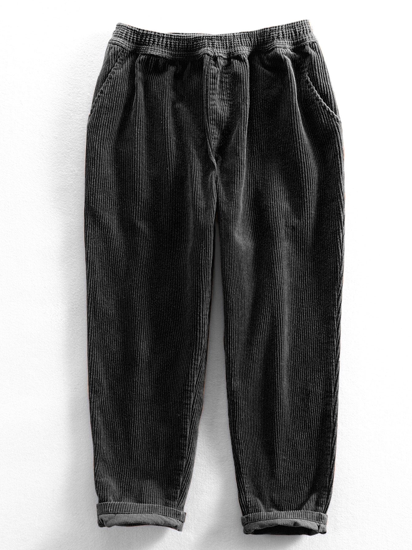 Pantalon court en velours côtelé de coton