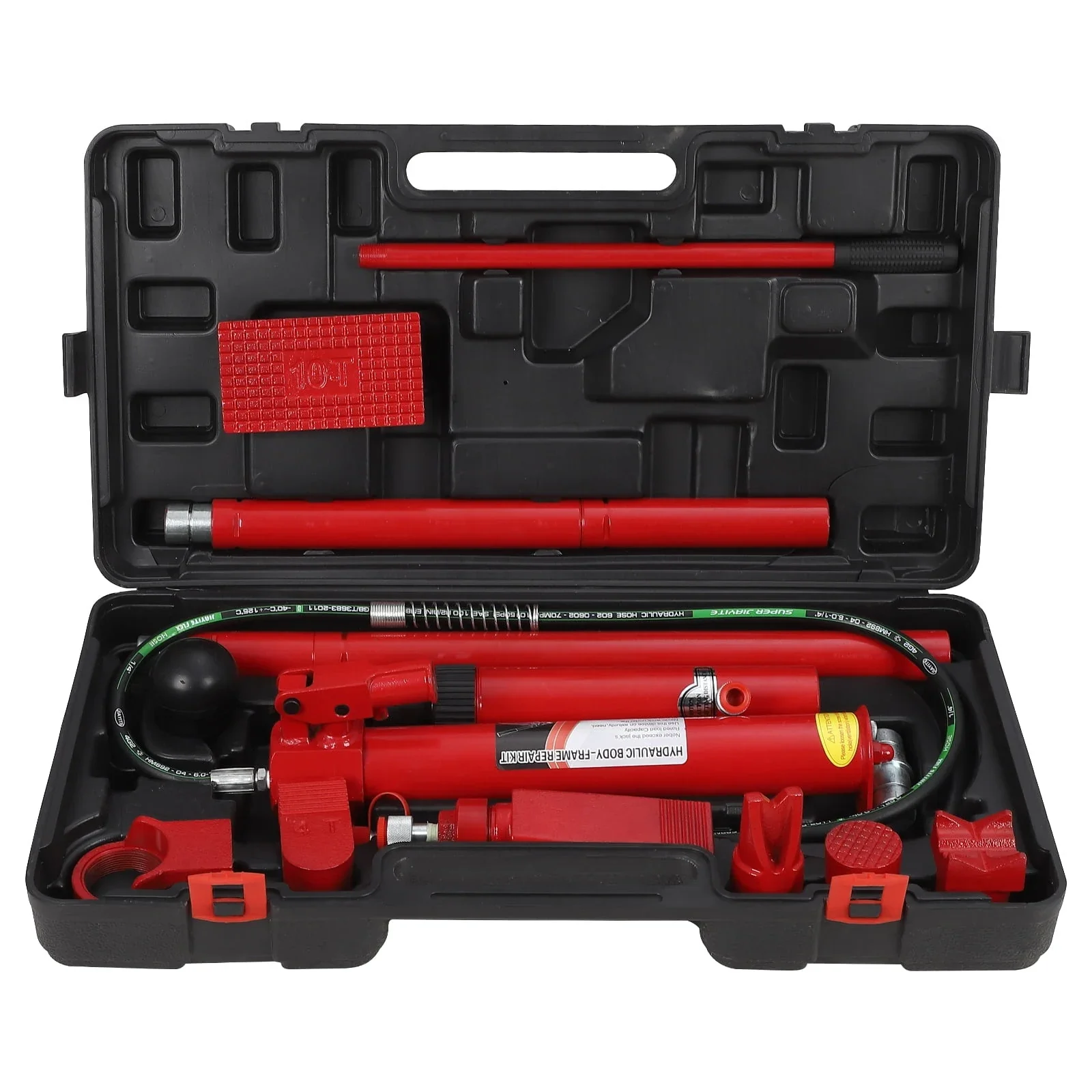 4 Ton Porta Power Hydraulic Body Frame Repair Kit - Manual Lift Ram with Case for Shop & Construction Use