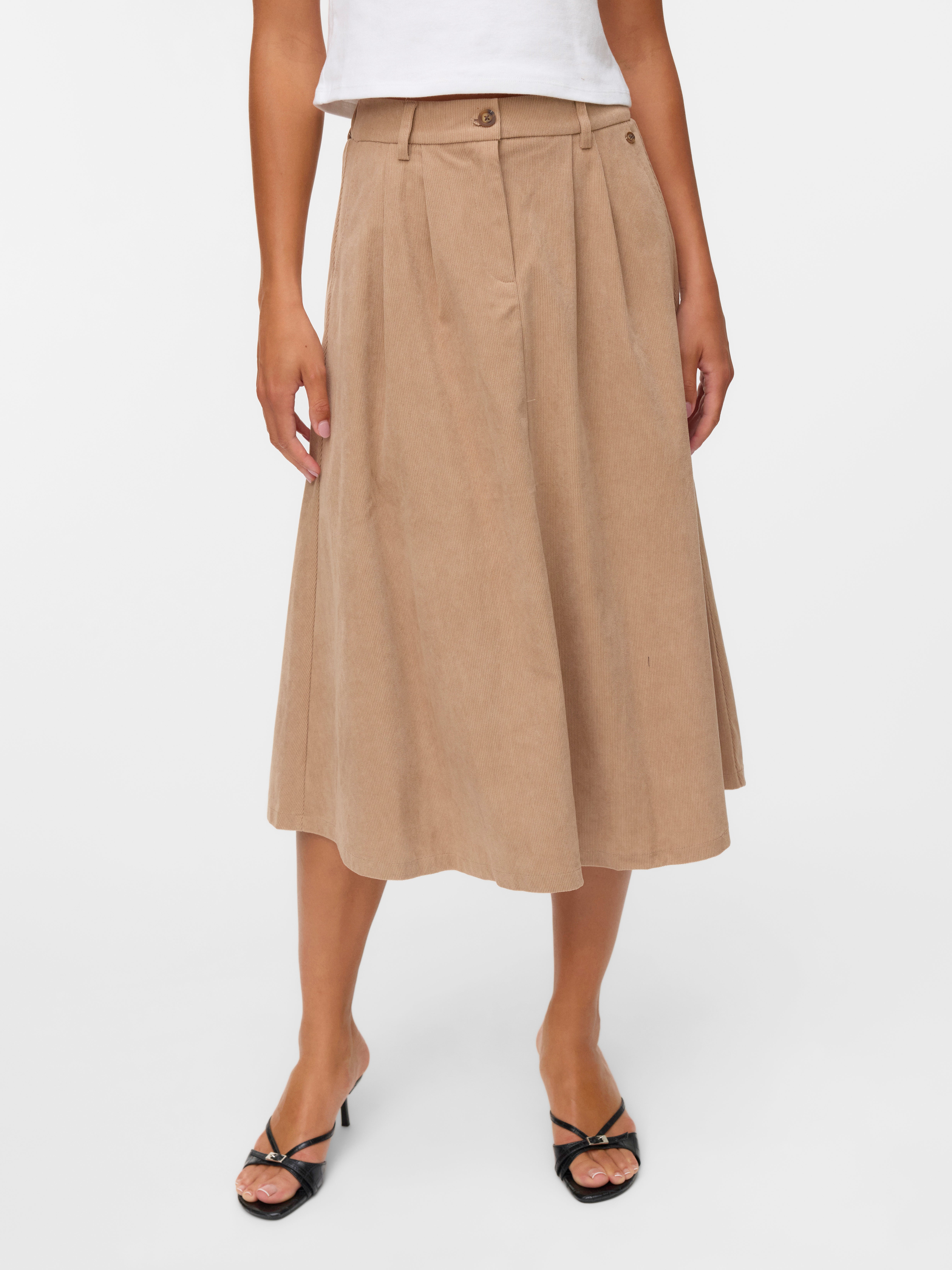 VERO MODA® VMVIENNA High waist Corduroy Midi skirt