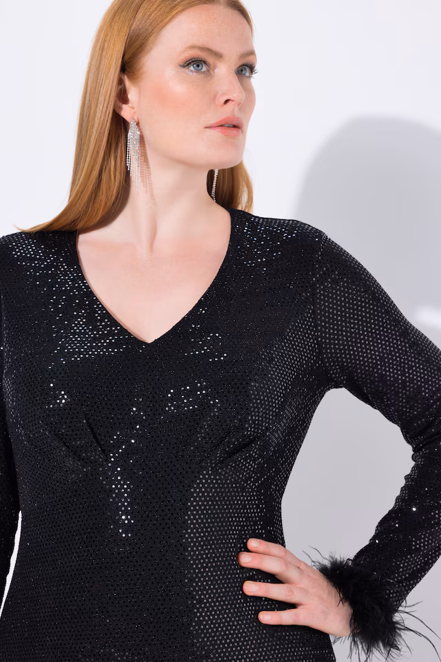 Sequined Long Sleeve Bodycon Dress