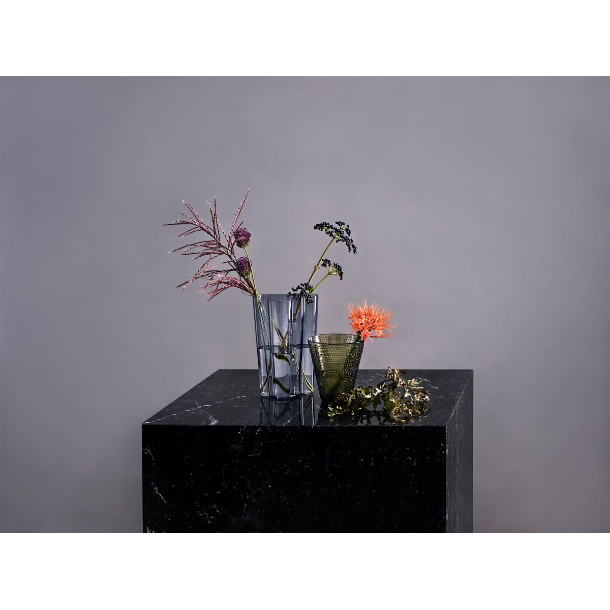 Alvar Aalto vase 25,1 cm mørk grå
