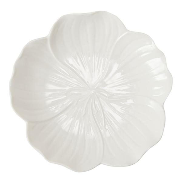 Flora tallerken 25 cm hvit