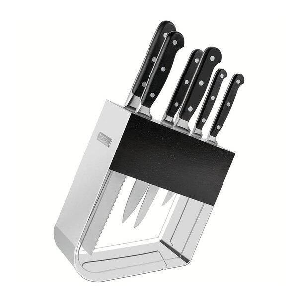 Century knivblokk med kniver 7 deler svart