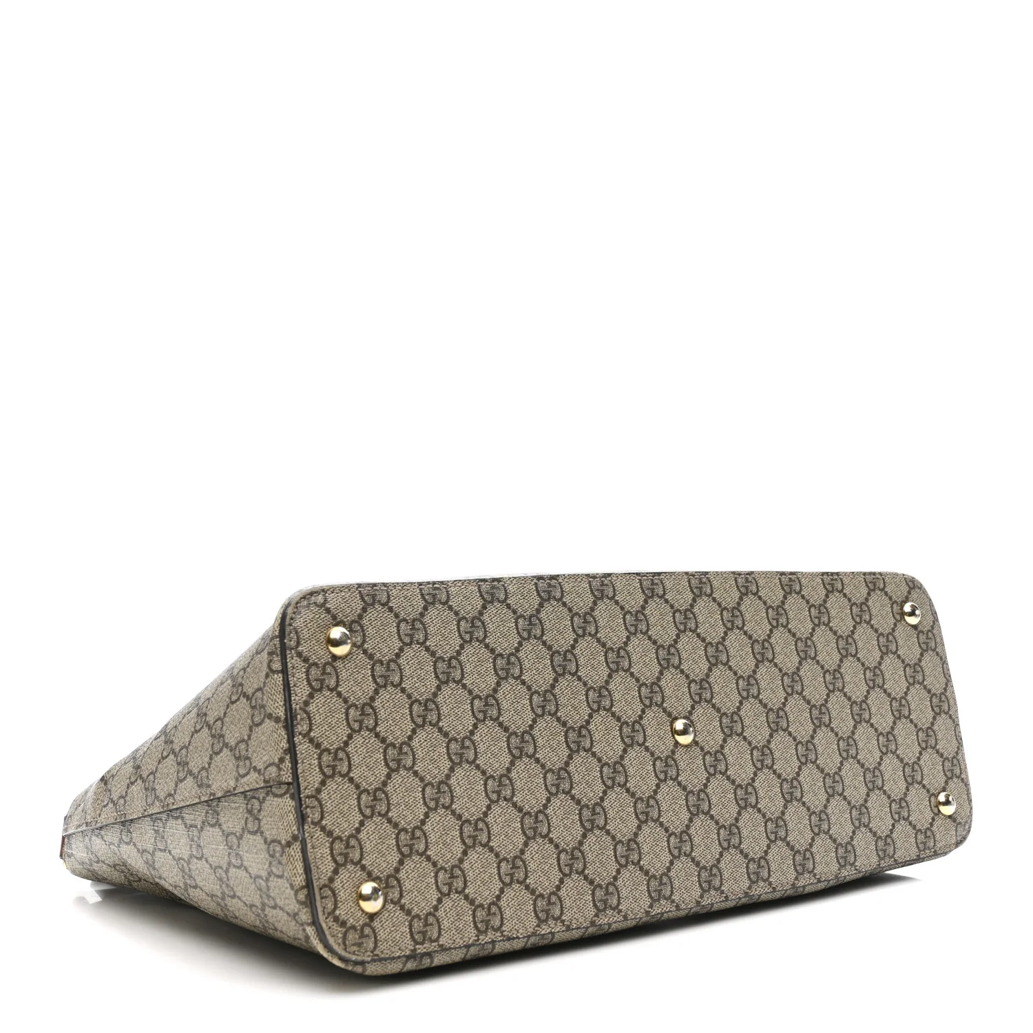 GG Supreme Monogram Small Zip Top Tote Beige Tuscany