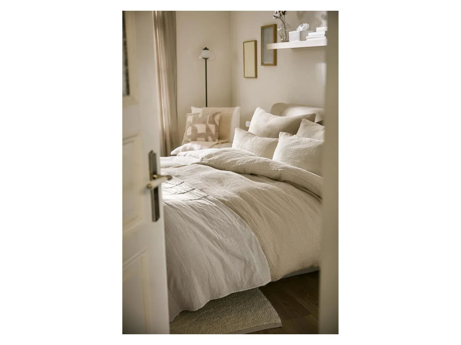 LIVARNO Parure de lit en mousseline Premium, 140 x 200 cm