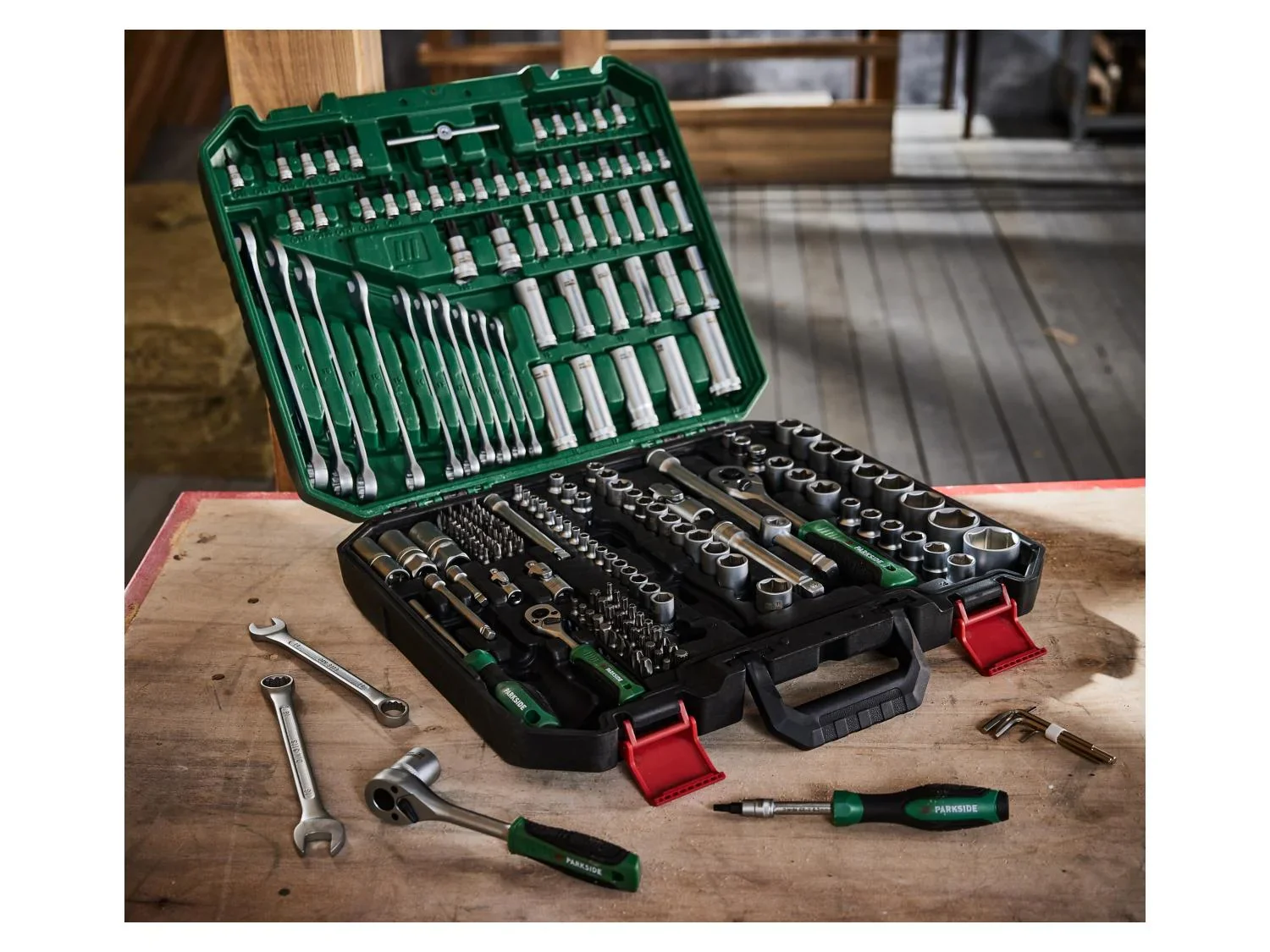 PARKSIDE Set de douilles, 216 pices