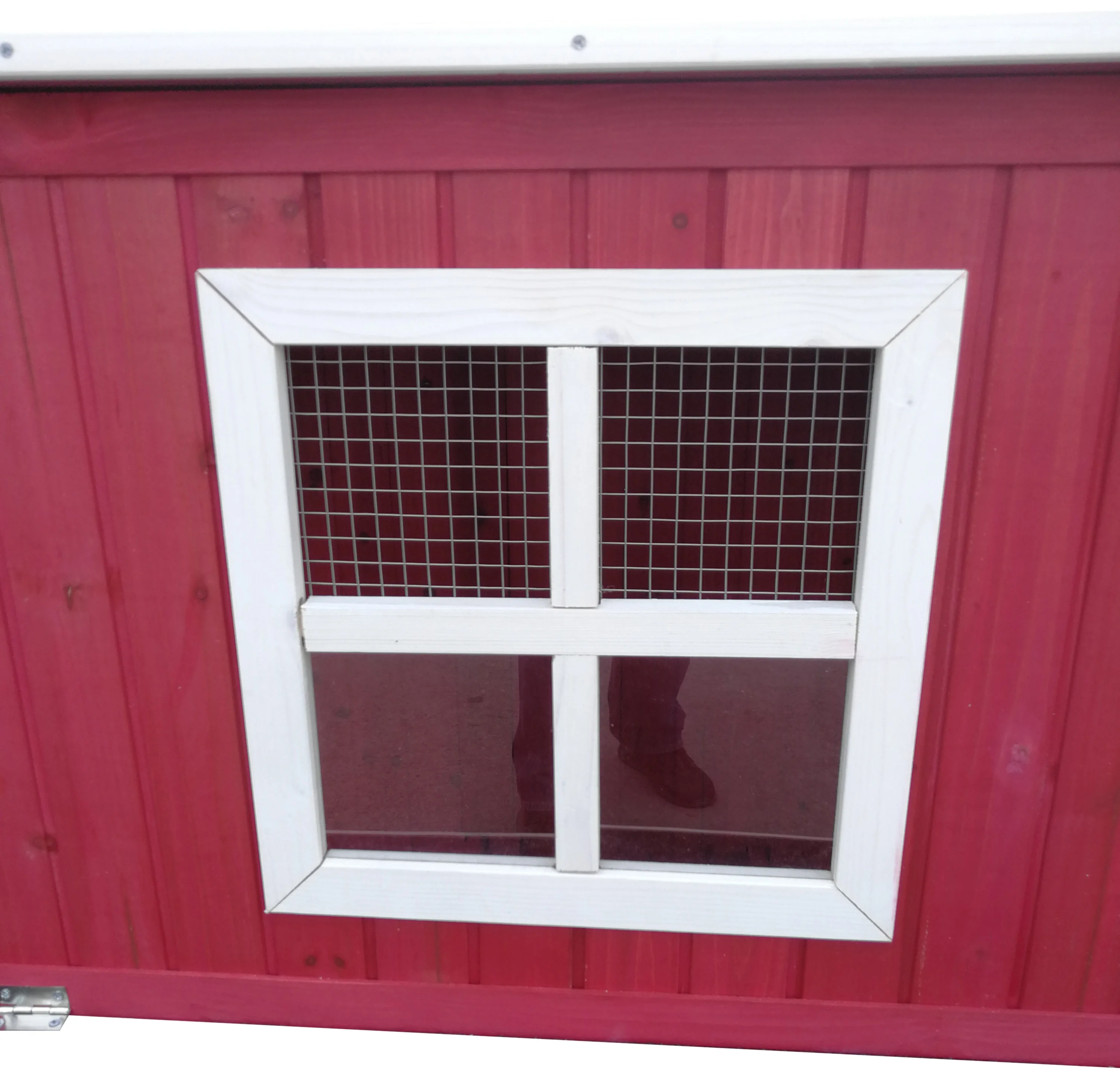 Wooden Portable Backyard Chicken Coop and Run with Chicken Coops, Red Fits 4-6 Chickens - Image 5