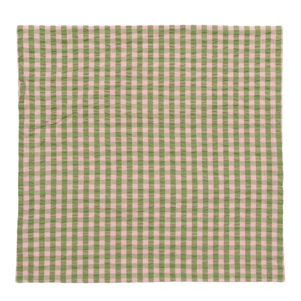 Bæk&Bølge krepp putetrekk 63x60 cm grønn/soft pink