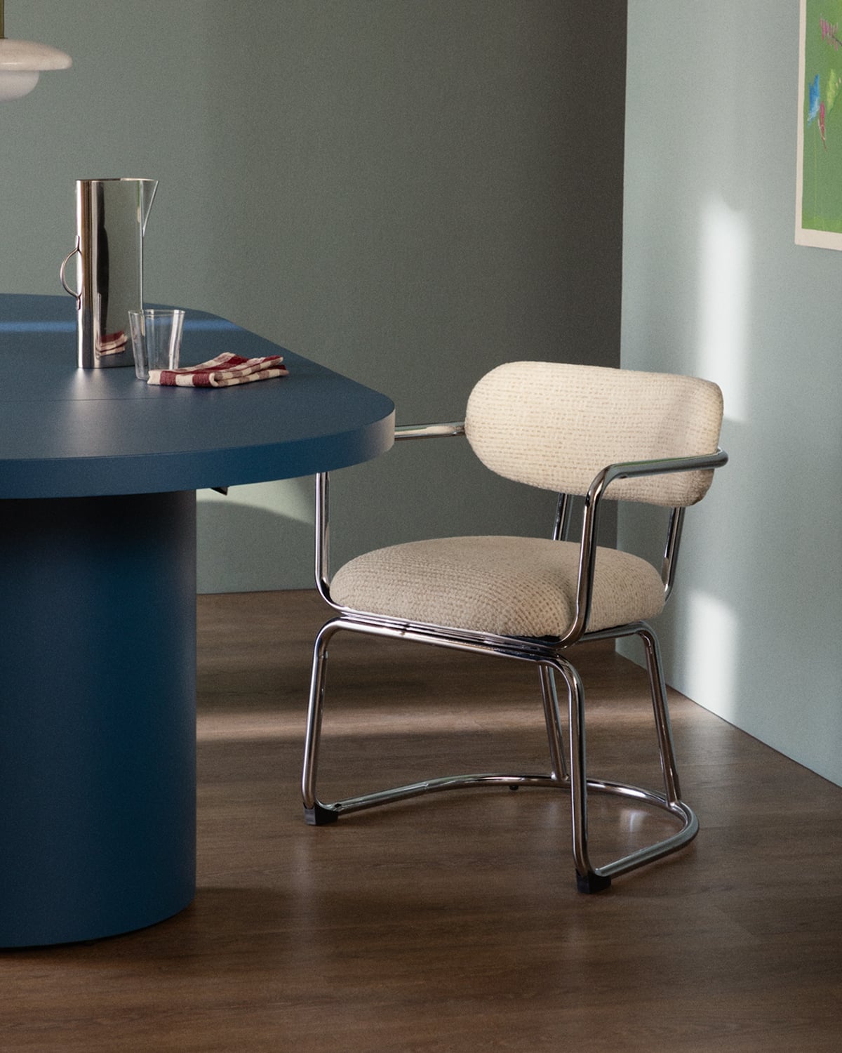 Yeray - Silla de Comedor de Metal y Tela Yeray