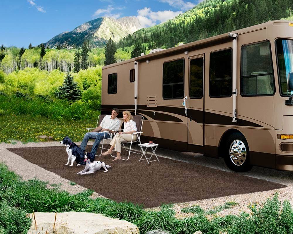 Prest-O-Fit 2-1080 Espresso 6' x 9' Patio Rug