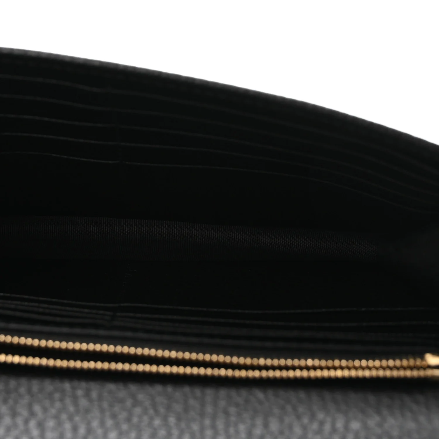 Dollar Calfskin Interlocking G Chain Wallet Black