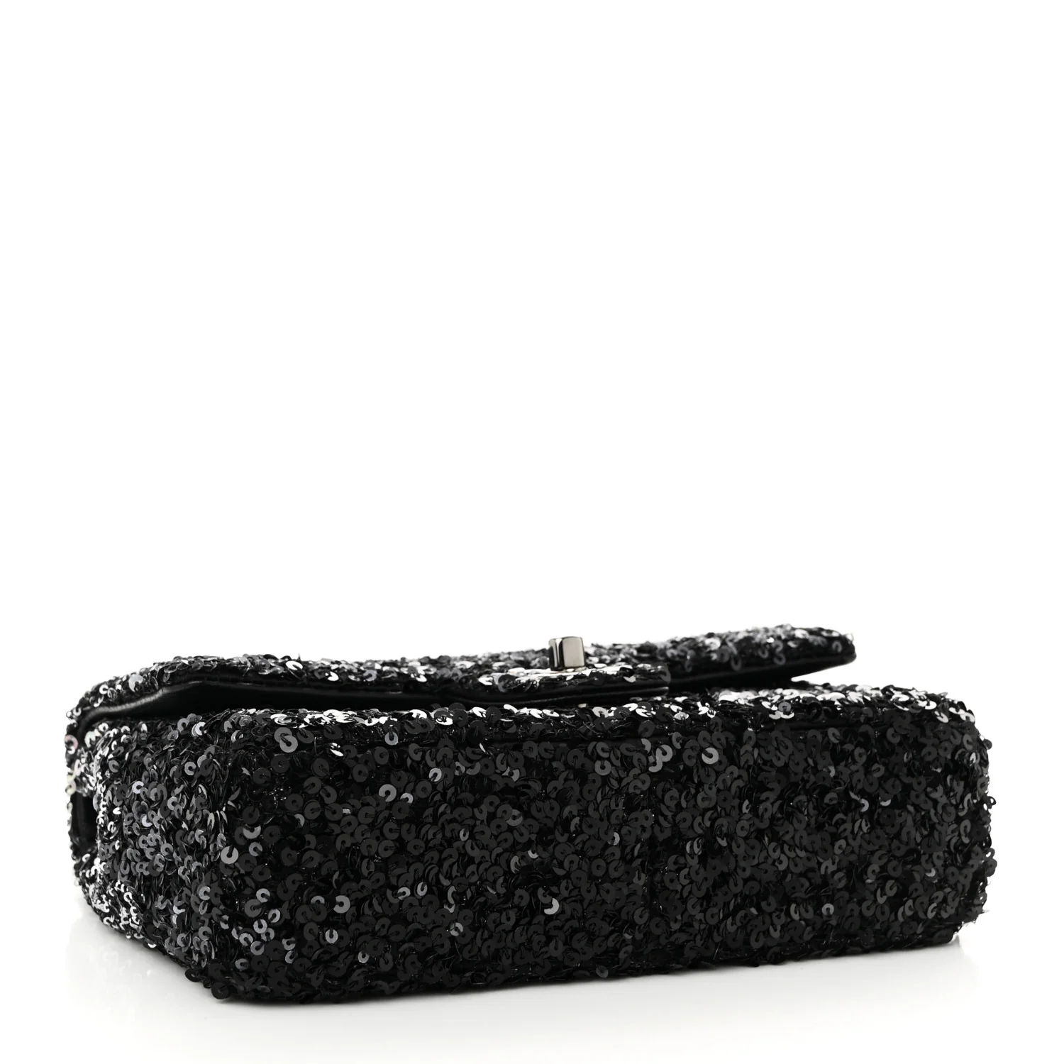 Shaded Sequins Mini Flap Black