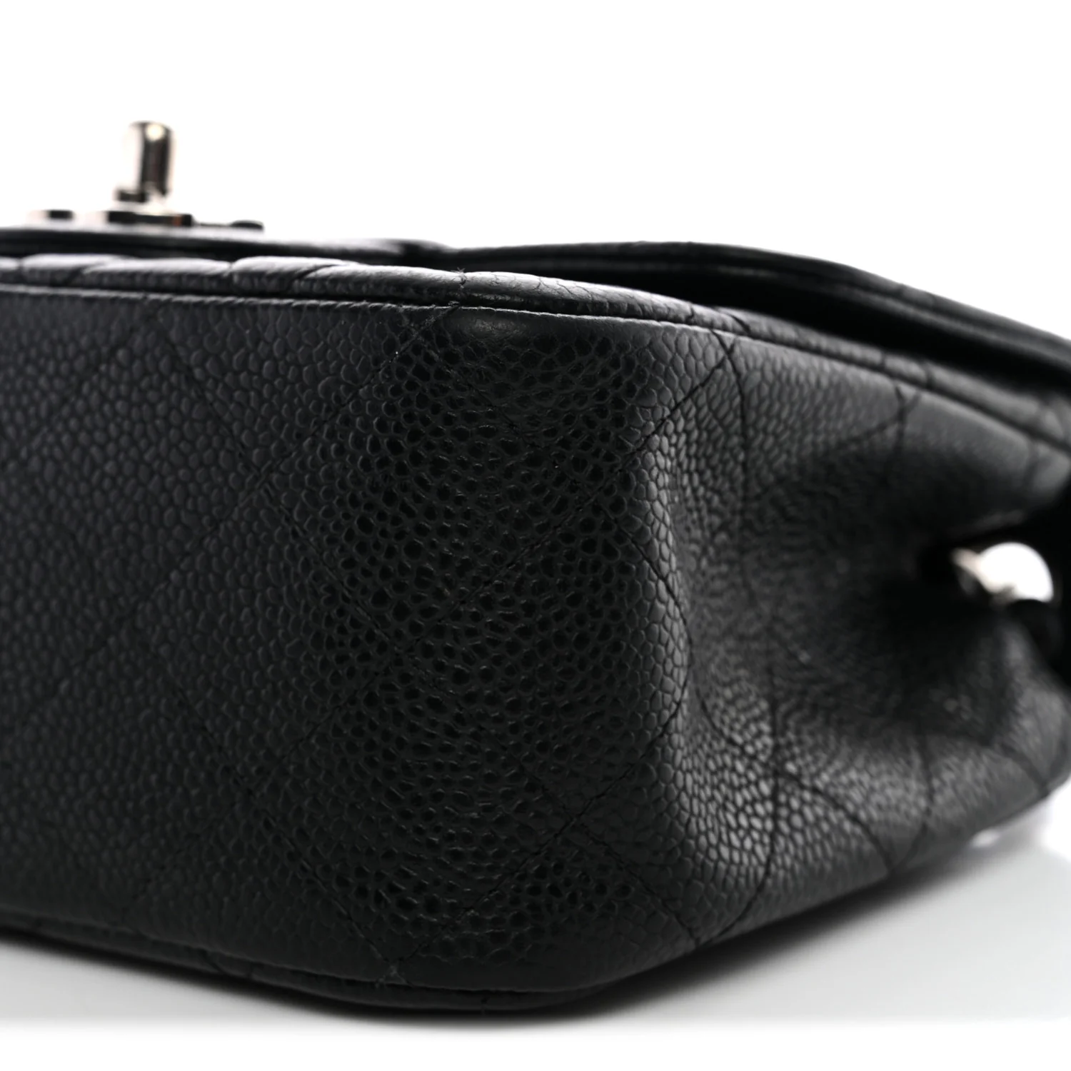 Caviar Quilted Mini Square Flap Black