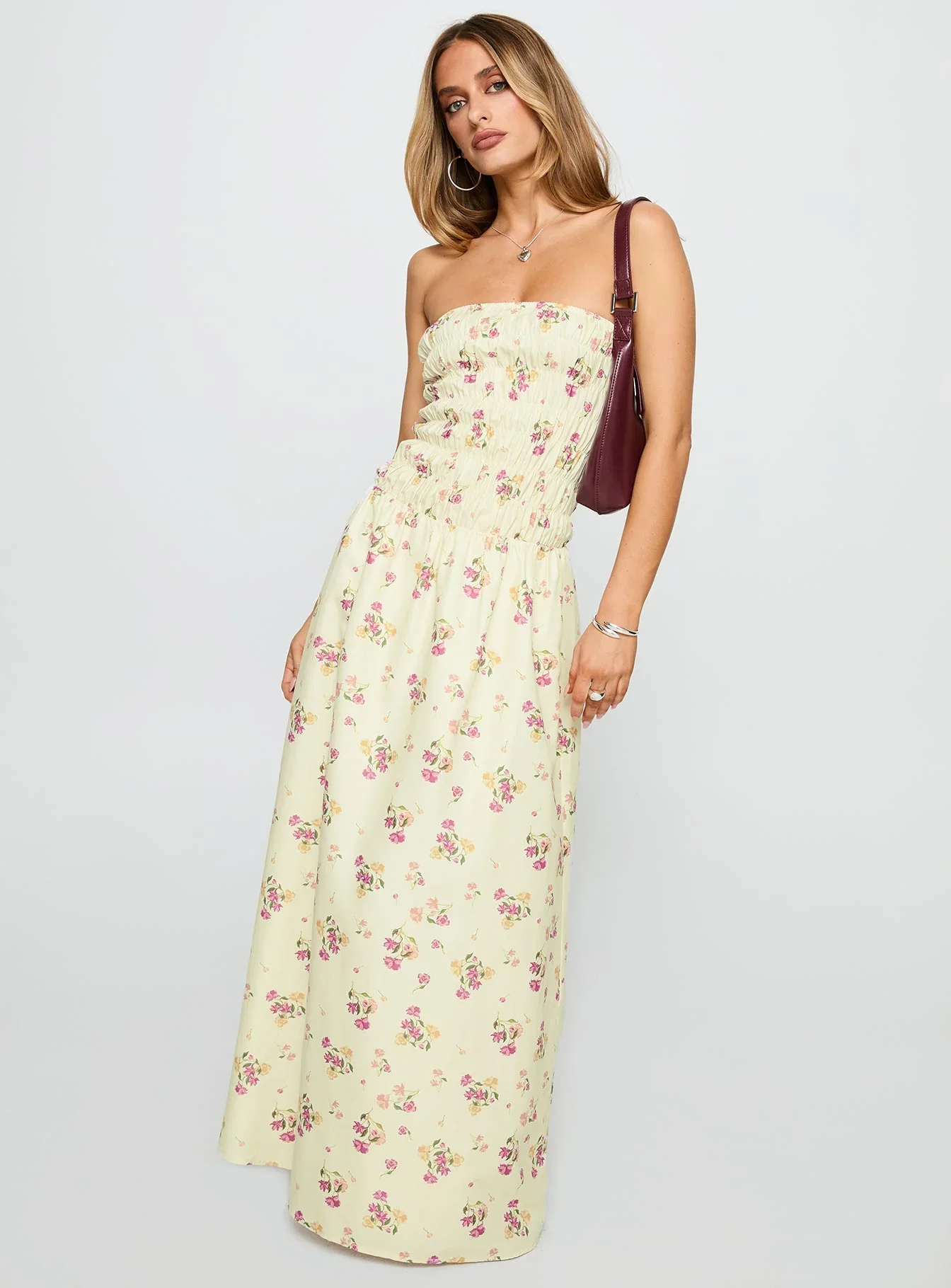 Human Nature Strapless Maxi Dress Multi Floral