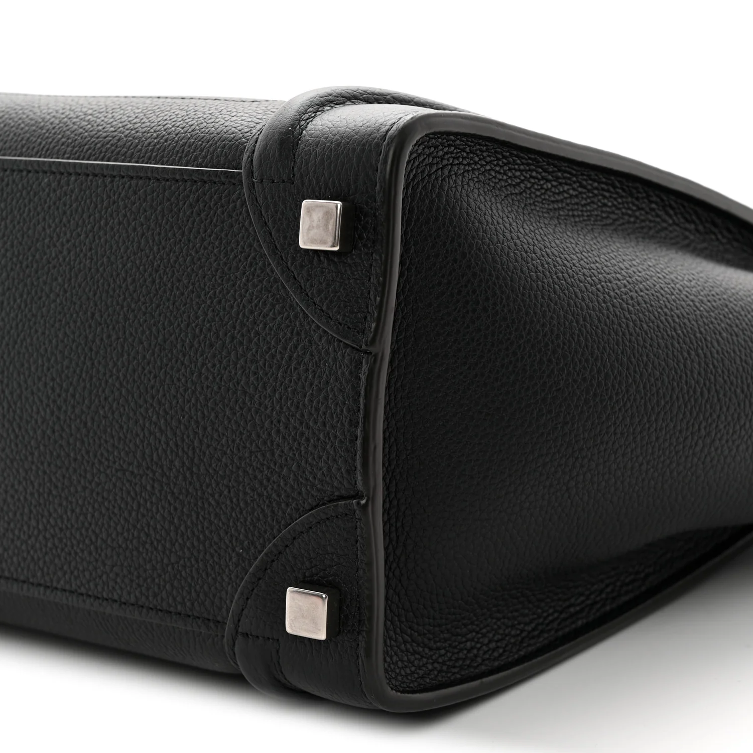 Drummed Calfskin Micro Luggage Black