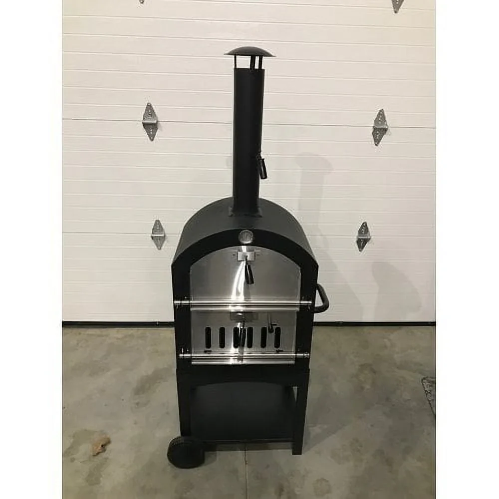 WPPO KU2B Steel Stand Alone Outdoor Wood Fired Garden Oven with Pizza Stone
