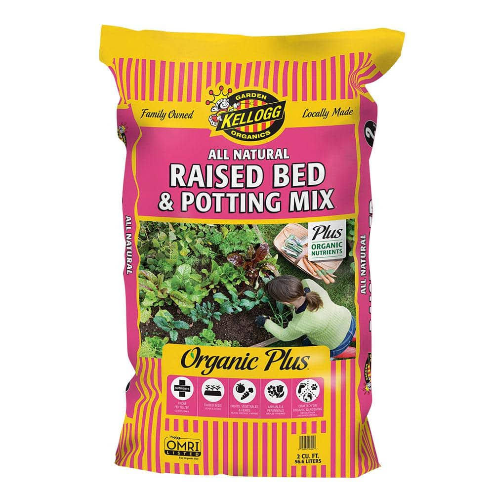 Kellogg Garden Organics 2 Cu. ft. All Natural Raised Bed and Potting Mix Premium Outdoor Container Mix