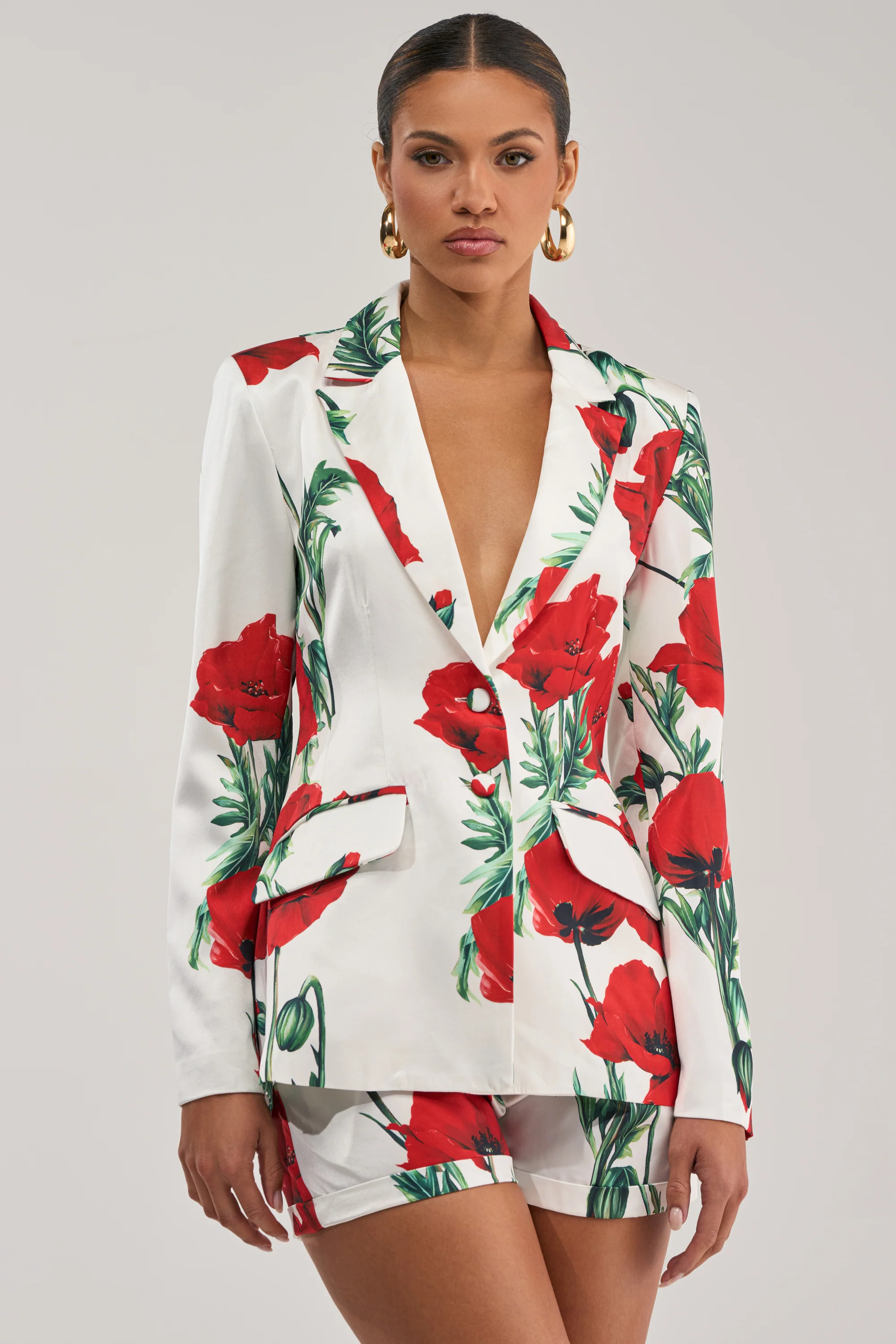 POPPY SATIN BLAZER - Akira Store