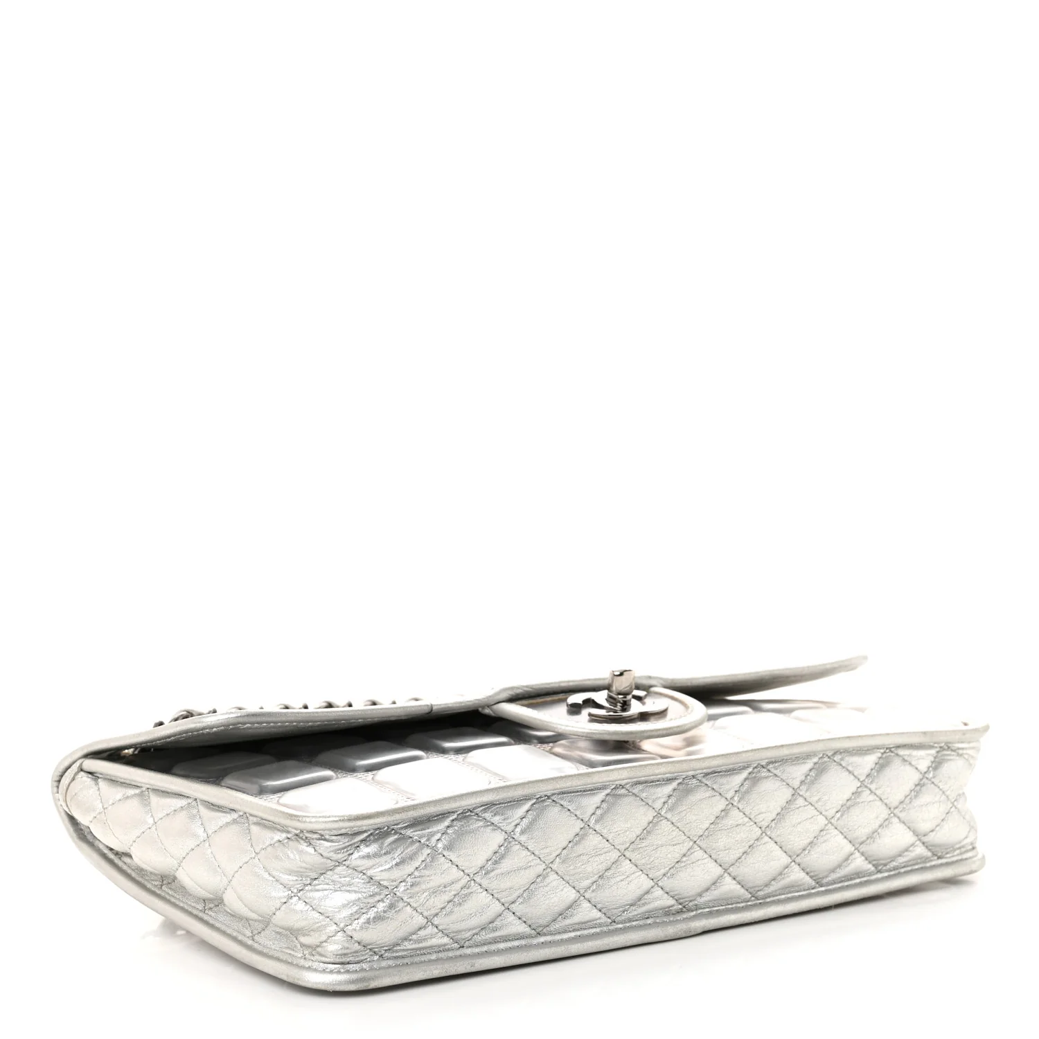 Vinyl Large Ice Cube Flap Silver