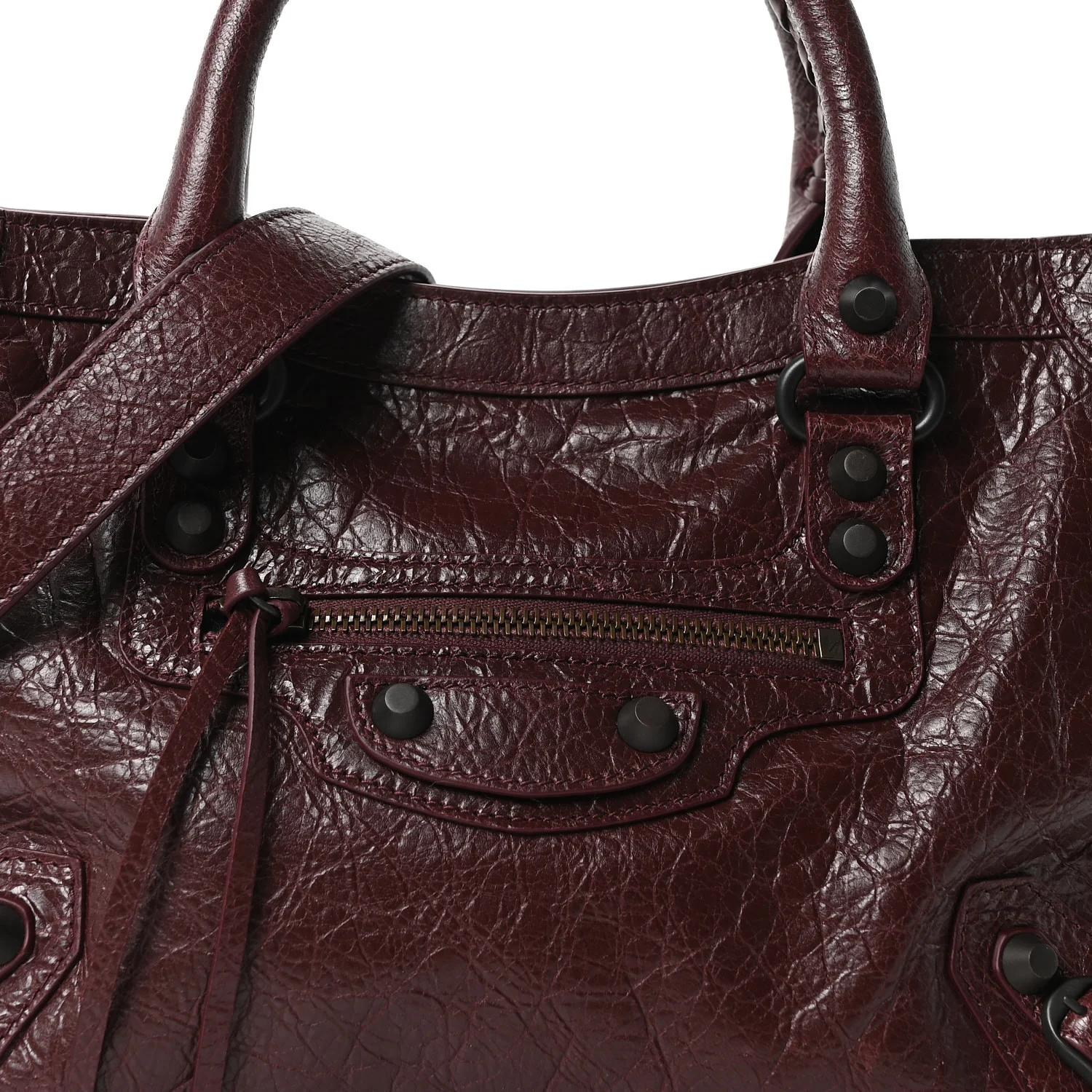 Agneau Arena Classic Hardware Small Le City Dark Burgundy