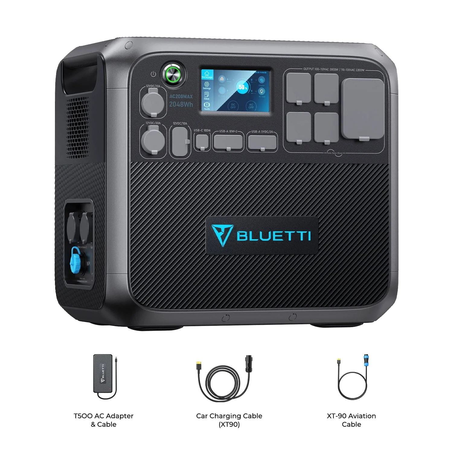 Bluetti AC200MAX Expandable Portable Power Station, 2048wh 2200W Home Solar Power System, LiFePO4 Solar Generator for RV, Camping