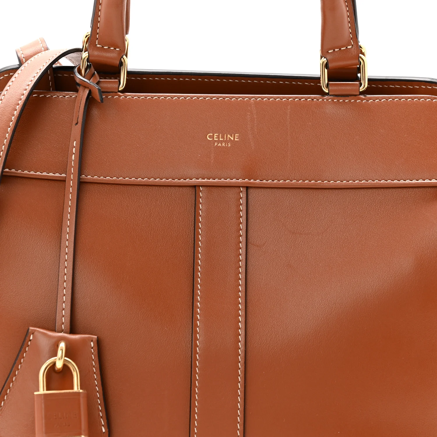 Calfskin Small Cabas De France Tan