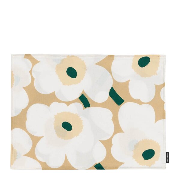 Pieni Unikko dekkebrikke 31x42 cm sand/hvit/smaragdgrønn