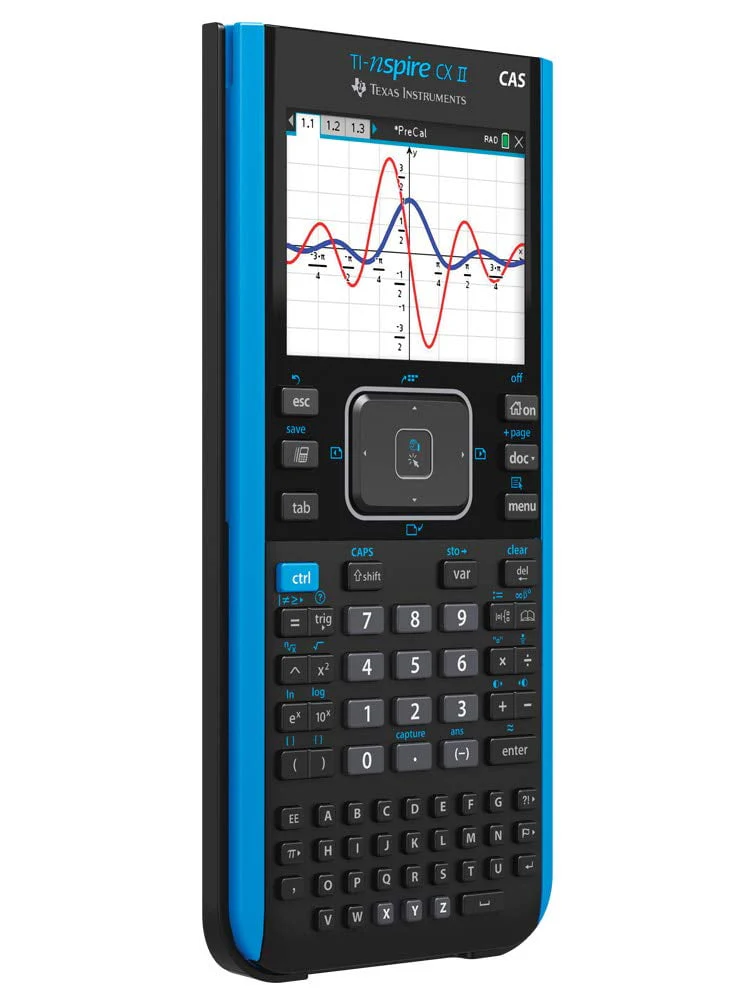 Texas Instruments TI Nspire CX II CAS Color Graphing Calculator with Student Software (PC/Mac), Blue Image 3