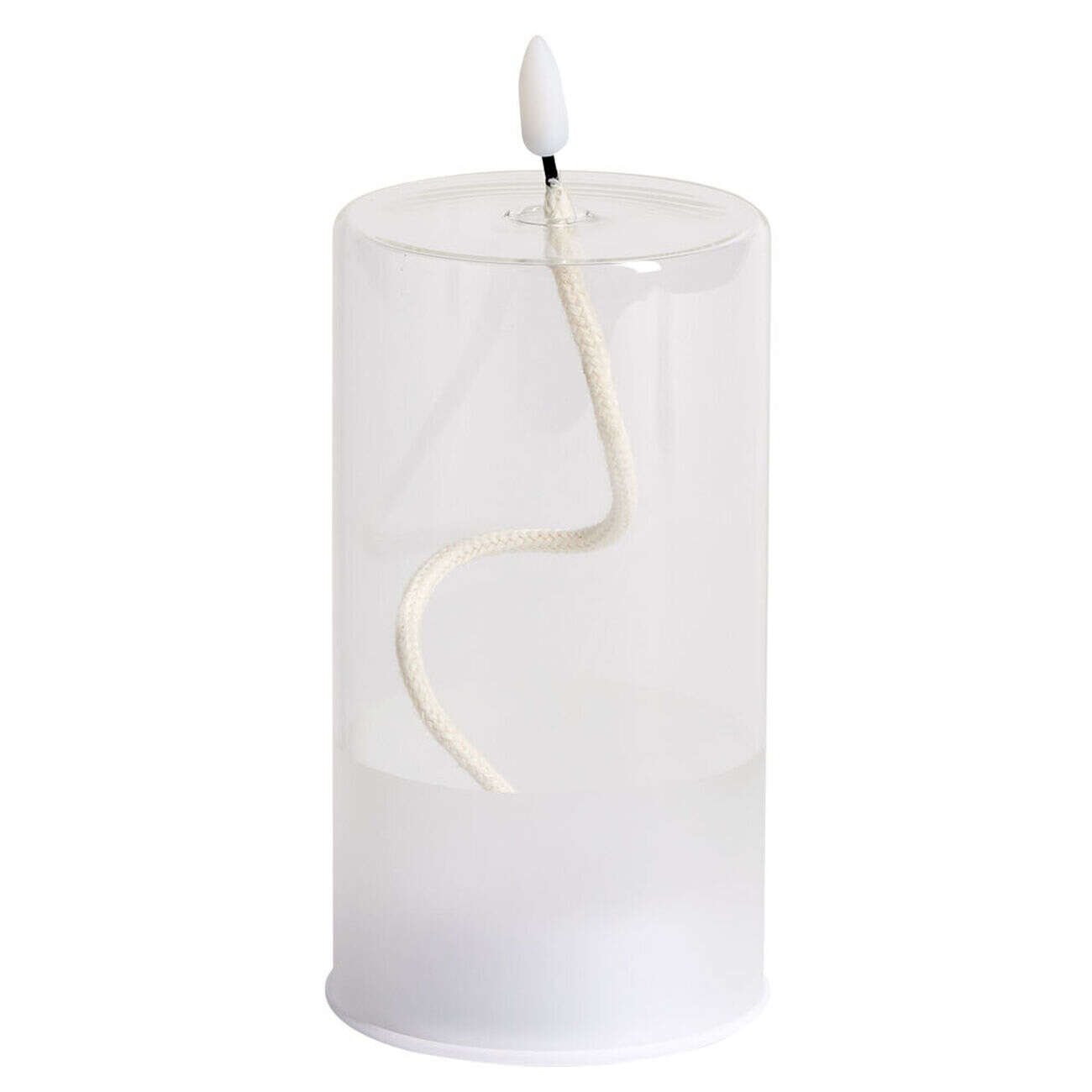 Bougie en verre à LED Ø8xH15cm