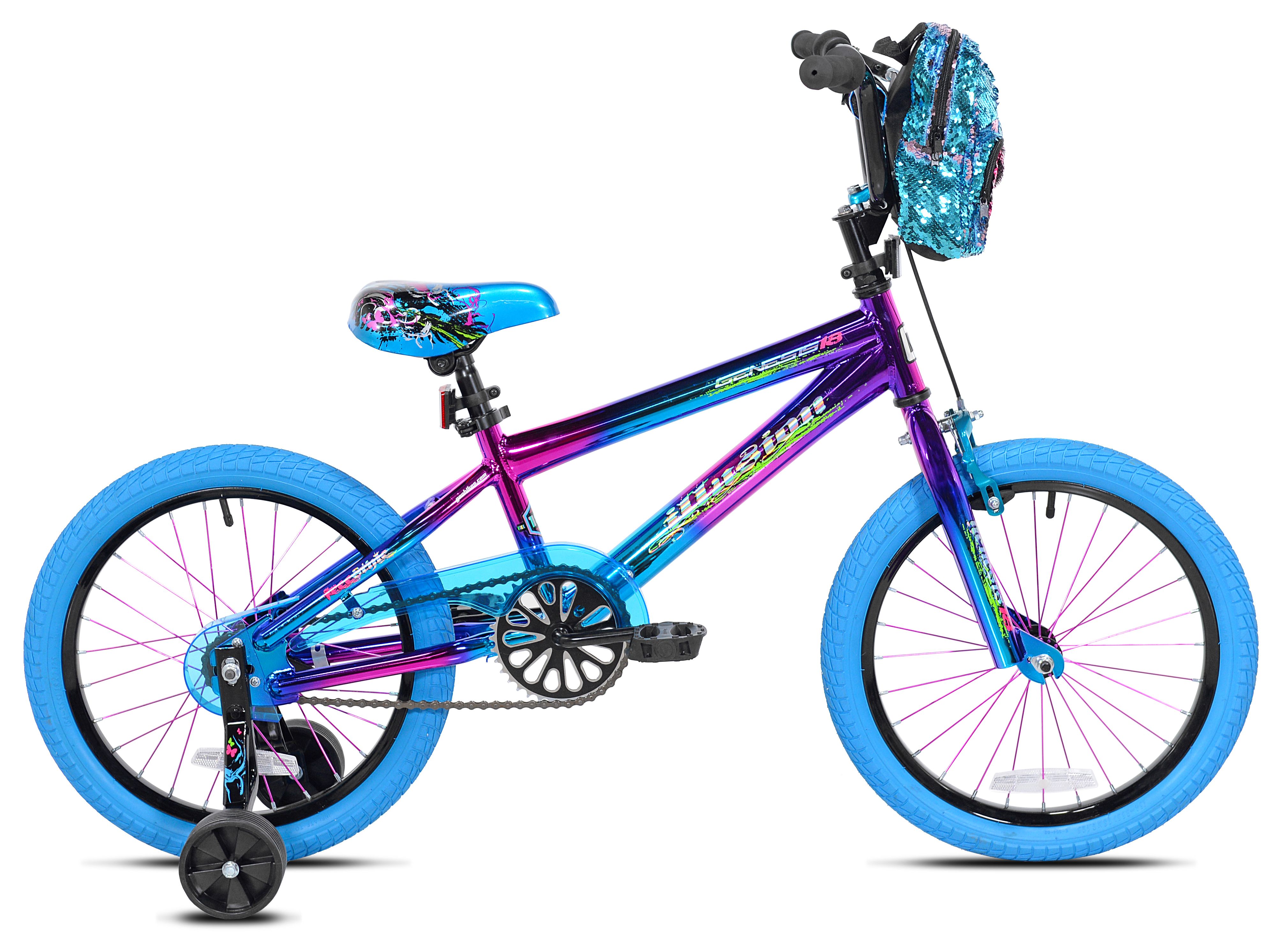 18" Illusion Girl's Child Bike, Blue/Purple Image 2