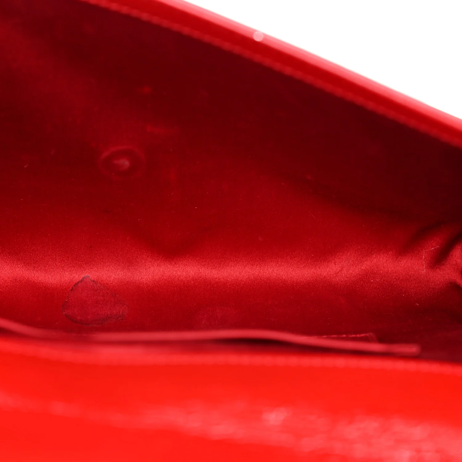 Textured Patent Monogram Large Belle De Jour Clutch Red
