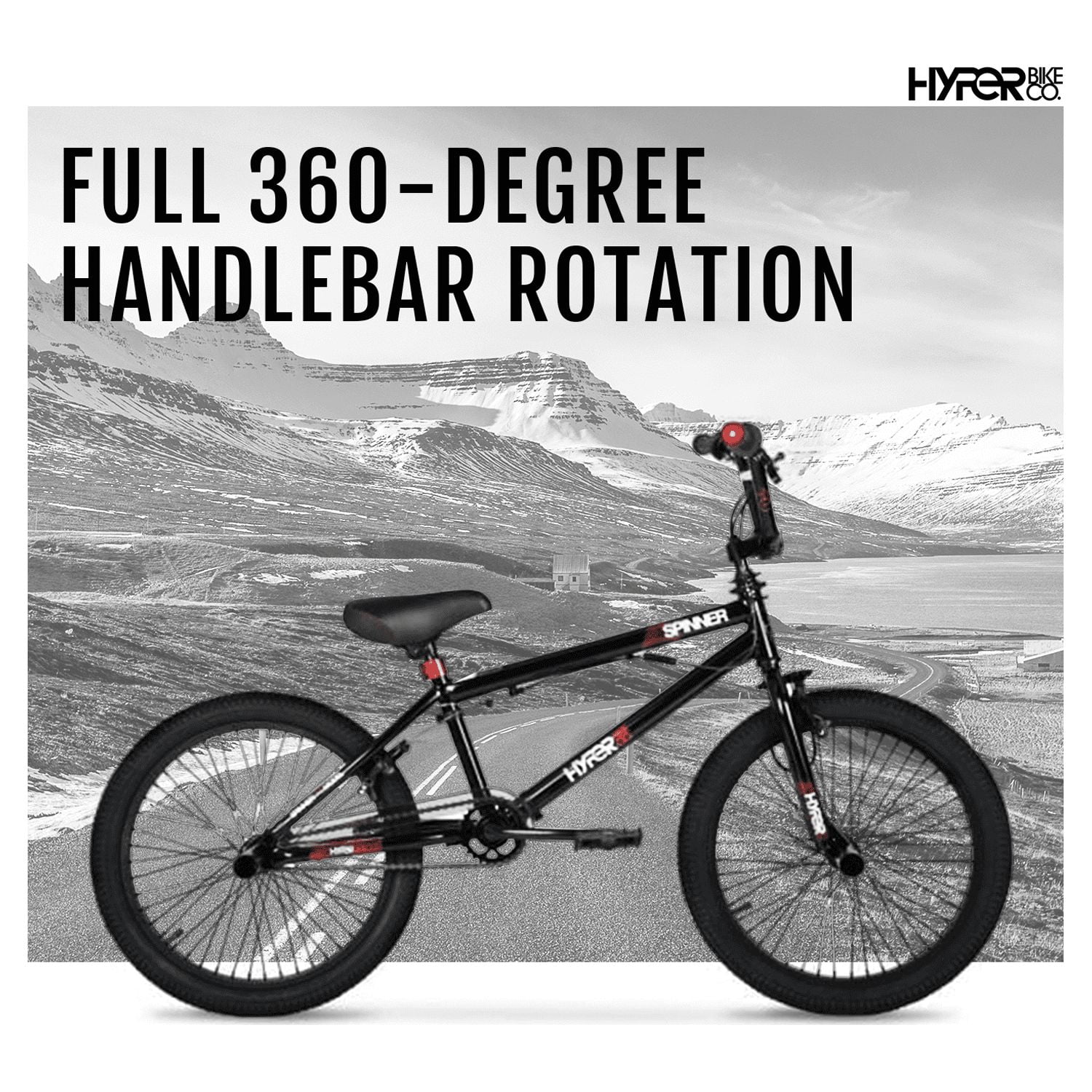 20" Boy's Spinner BMX Bike for Kids, Black, Age Group 8 to 13, Child, Tween - Image 4