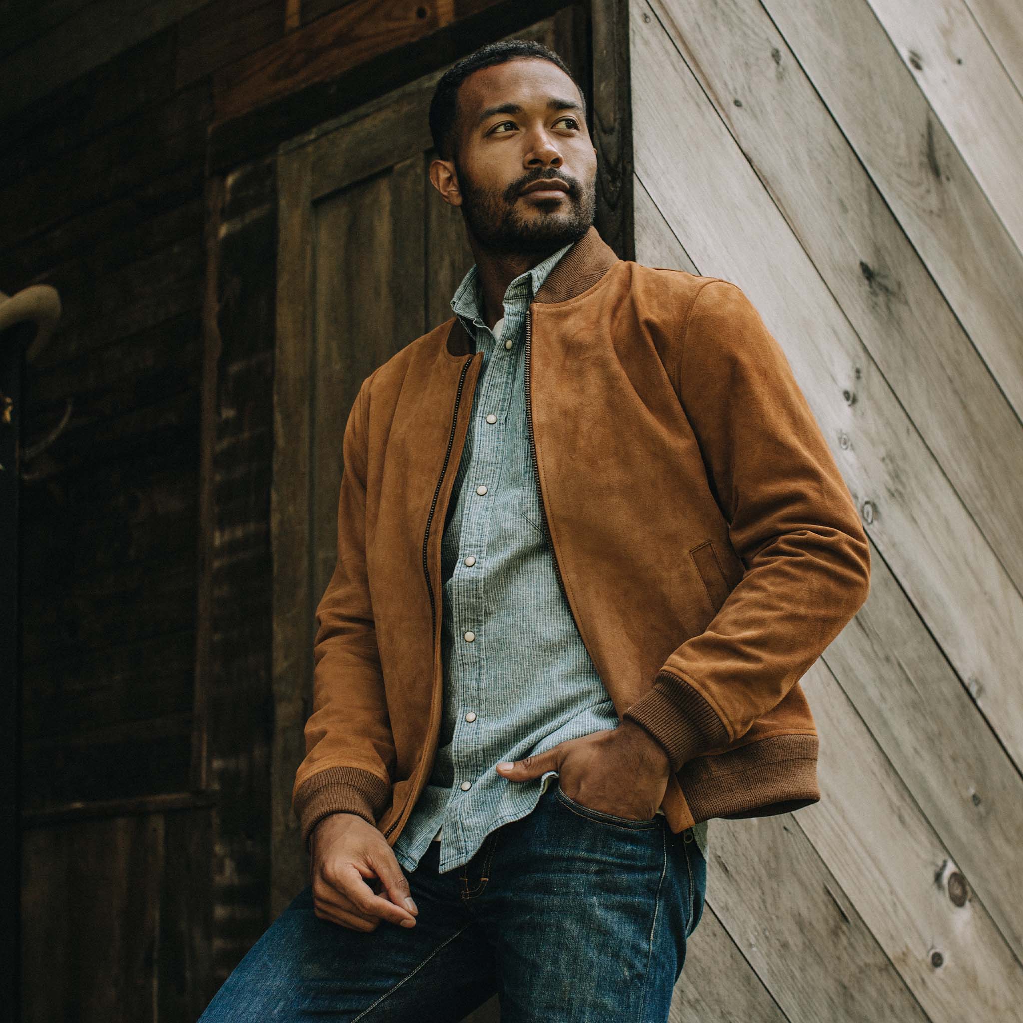 Le blouson aviateur en daim Sierra