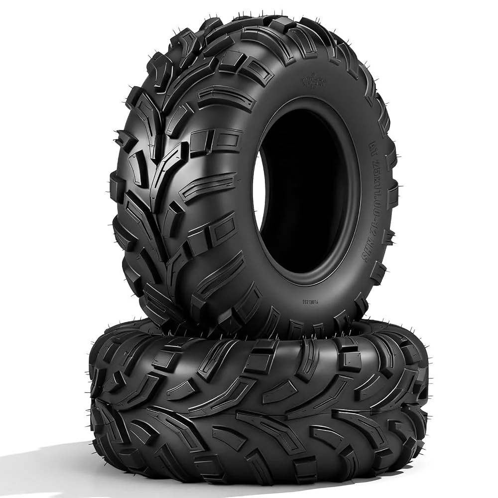 25x11-12 ATV UTV Tires,6PR All-Terrain Tire,Tubeless,Pack of 2