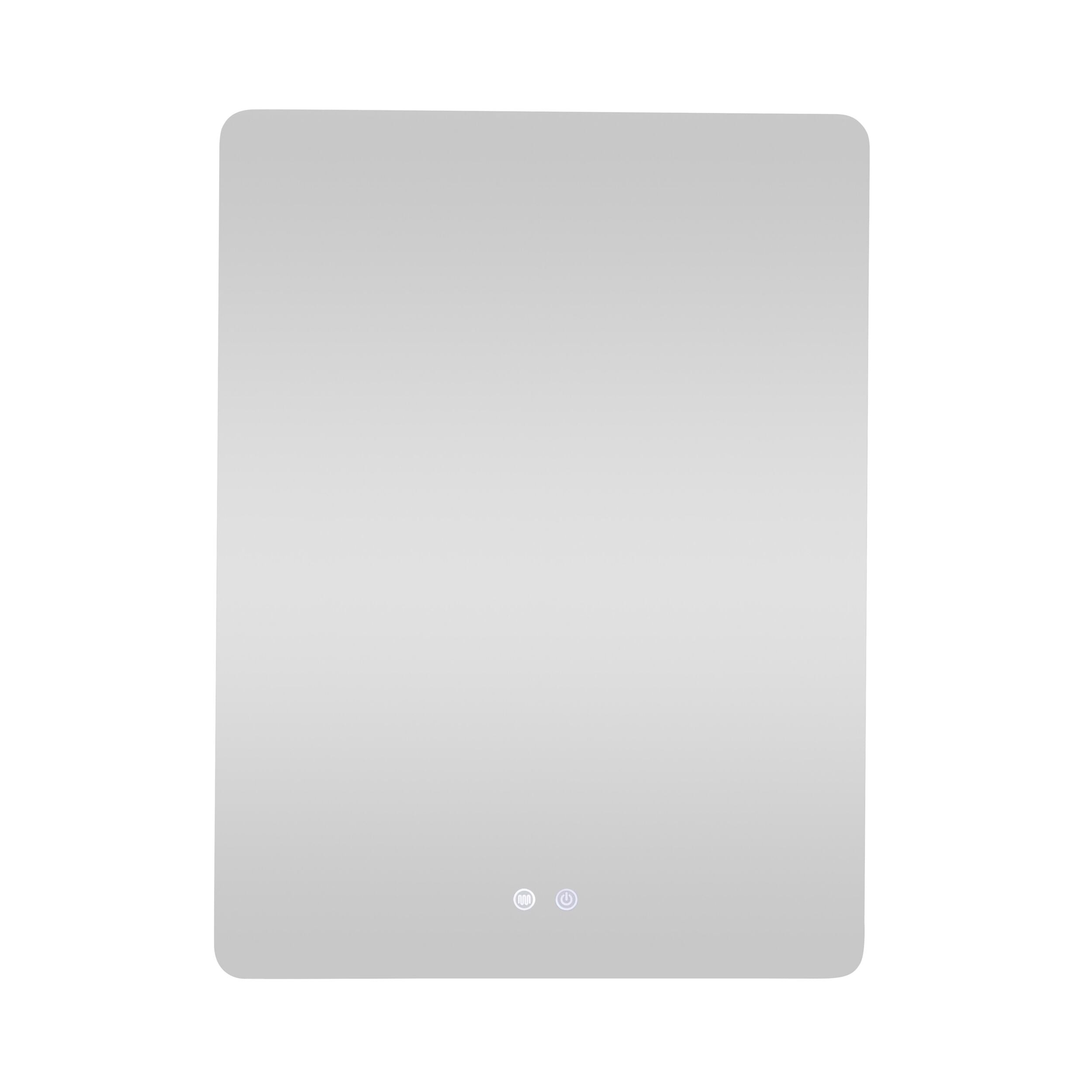 Bowen Rectangle LED Vanity Mirror Silver 60x80cm