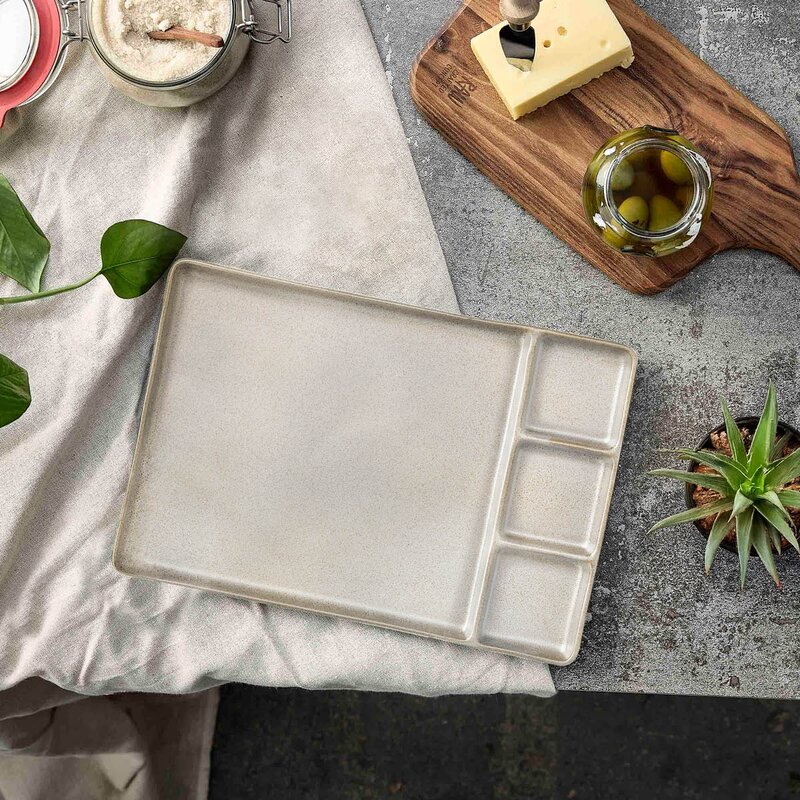RAW tapas-/sushitallerken 31,5x21,5 cm sandy beige