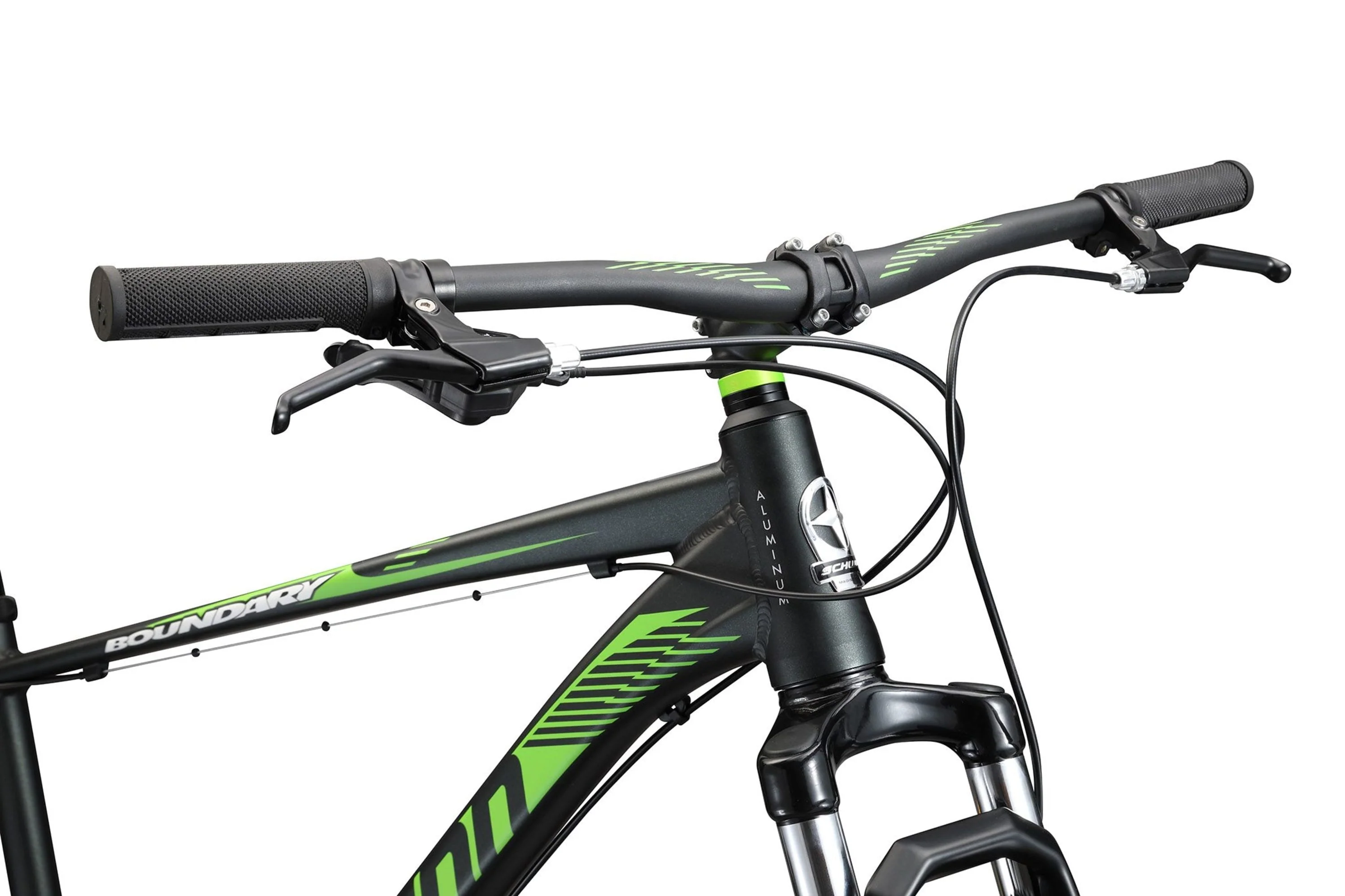 29 in Boundary Mens Mountain Bike, Black and Green Image 4