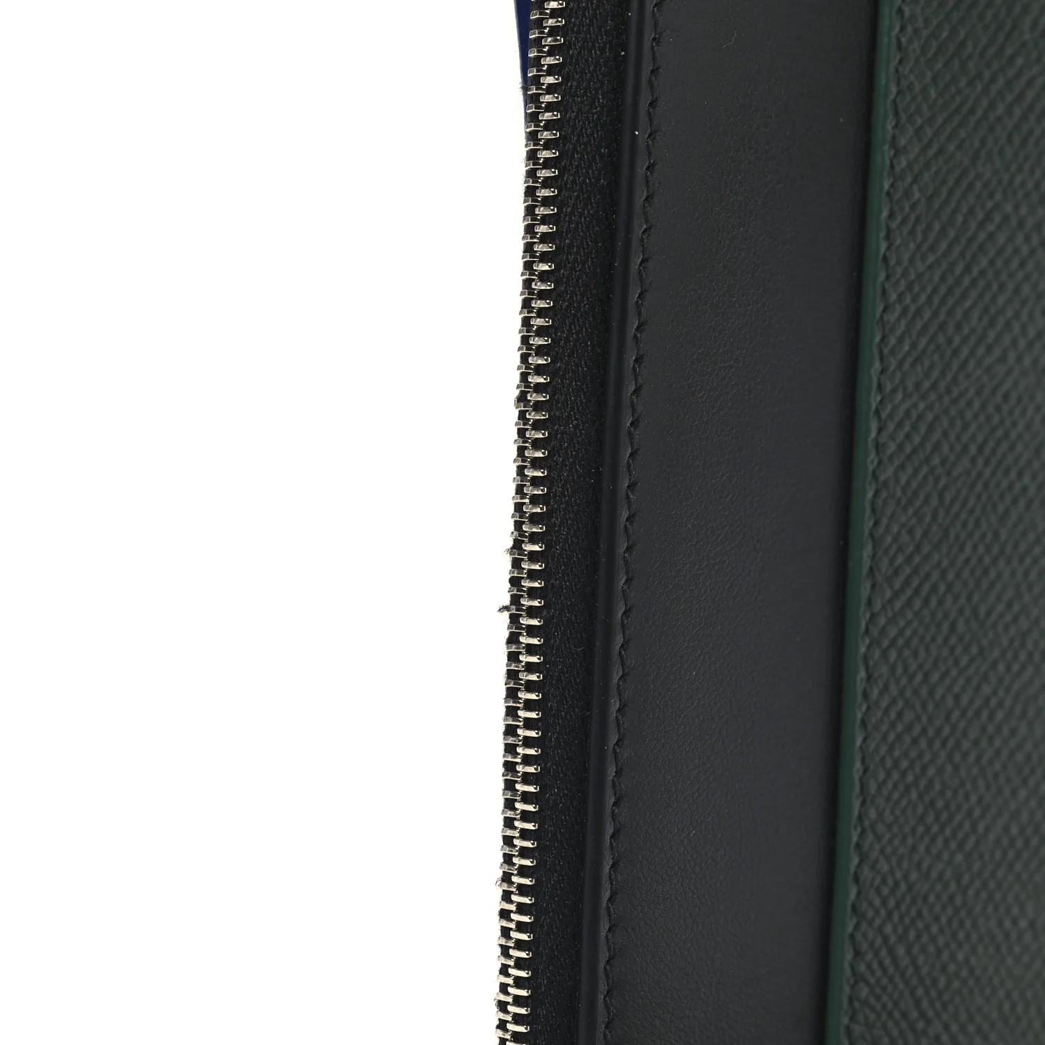 Textured Calfskin Passport Phone Holder Green