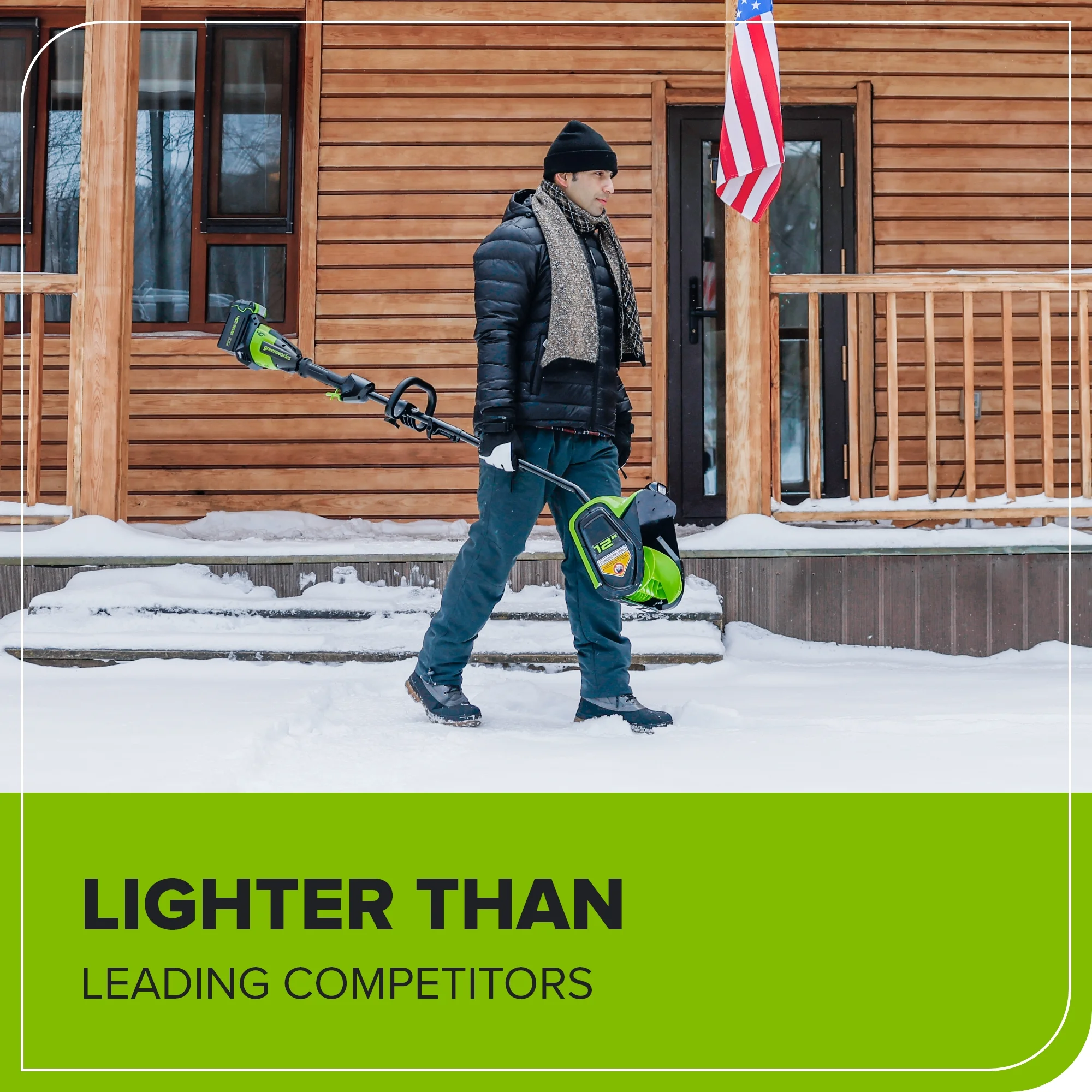 40V 12" Brushless Cordless Snow Shovel with LED Light, 4.0Ah Battery and Charger Included - Image 8