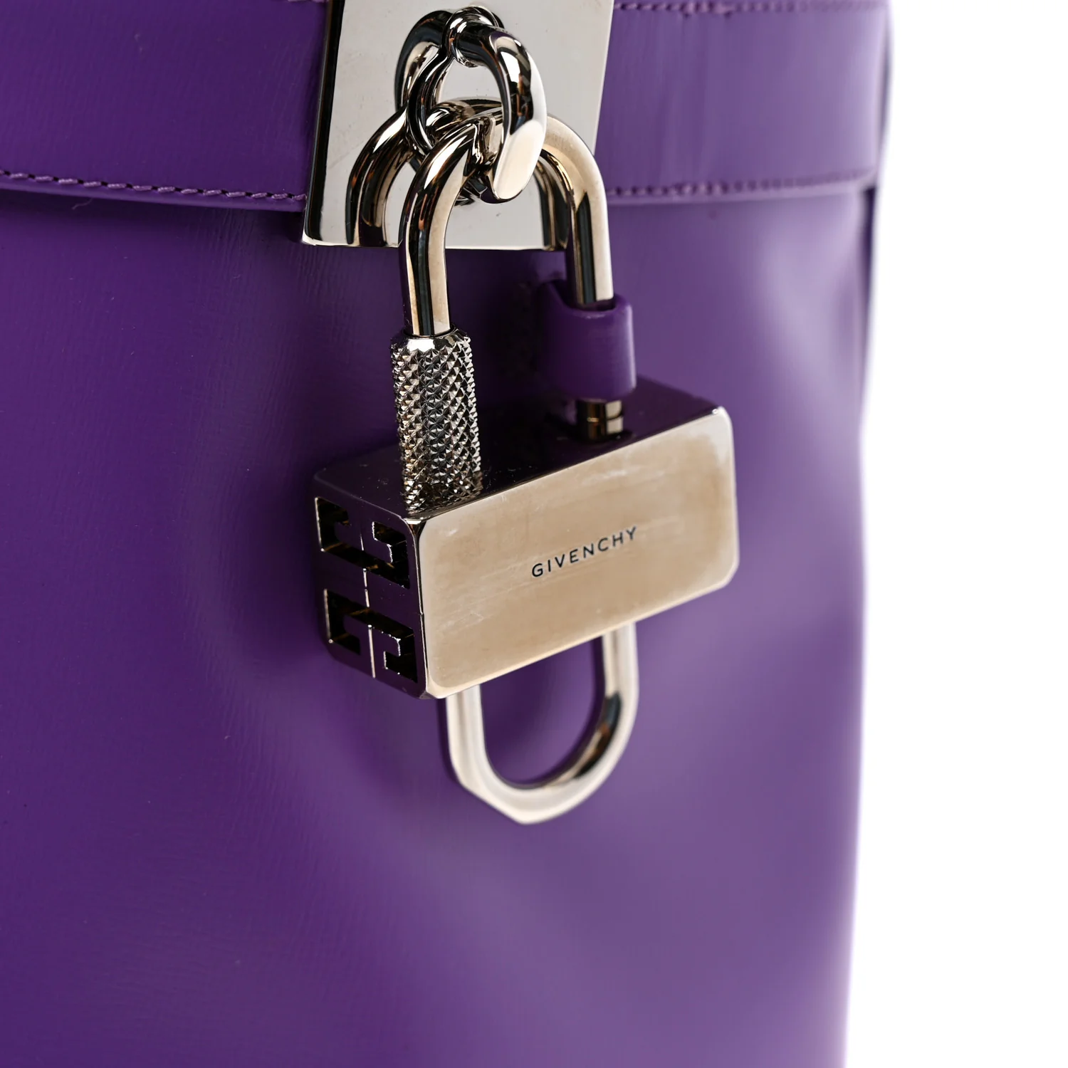 Calfskin Shark Lock Ankle Boots 38 Ultraviolet